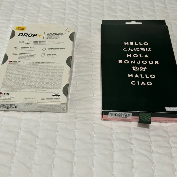 Bundle 2 iPhone cases for 12 PRO MAX NIB OTTER BOX/POPSOCKETS AND KATE SPADE